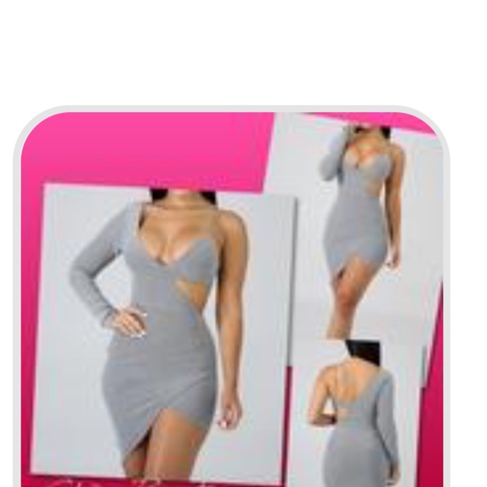 Silver Glitter Mini Dress